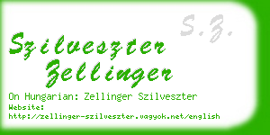 szilveszter zellinger business card